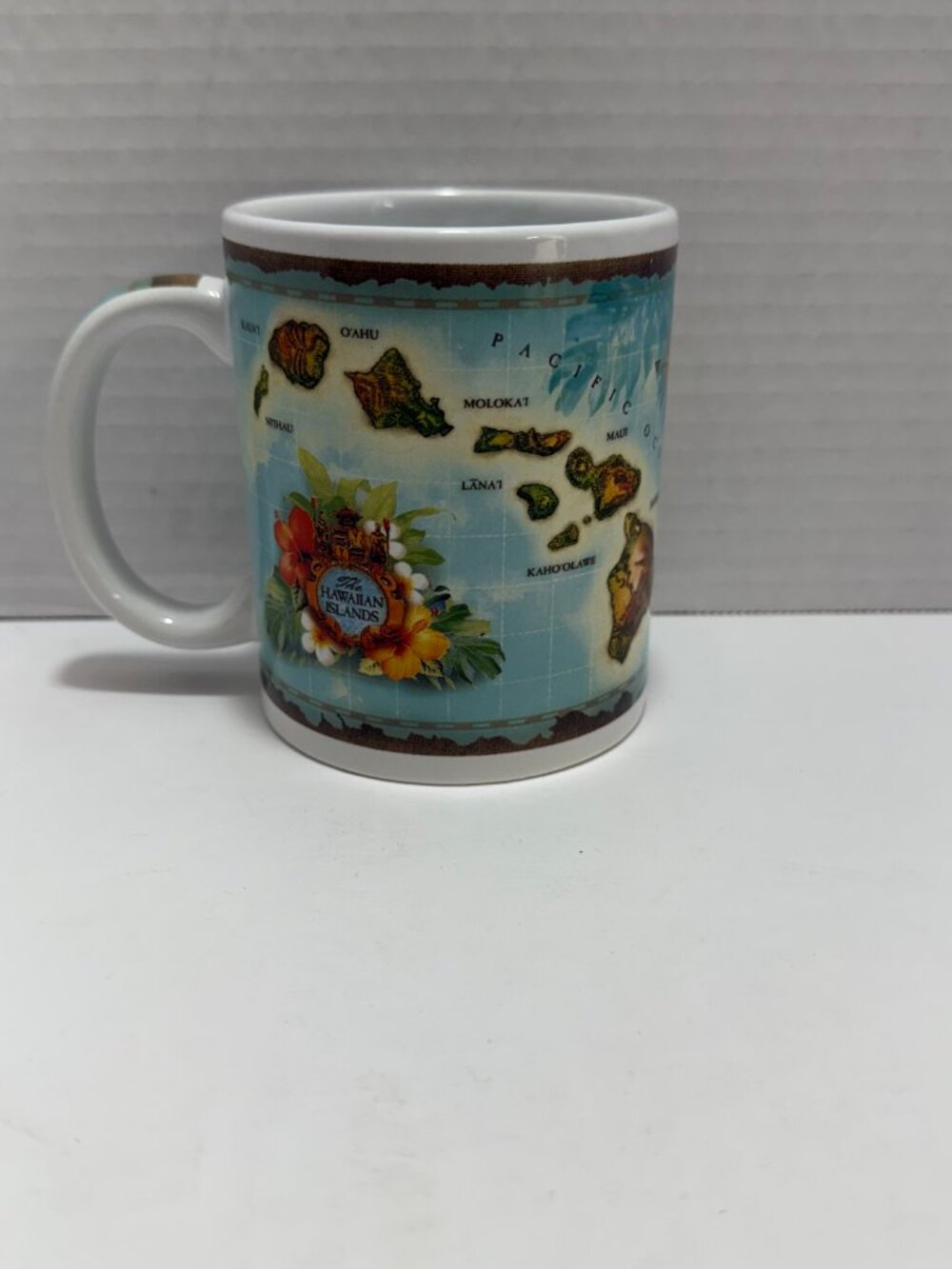 Hawaiian Islands Chain Coffee Mug Vintage Map ABC Stores Souvenir